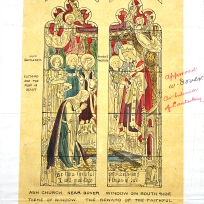 Design for a stained glass window, St Nicholas's Ash, Kent